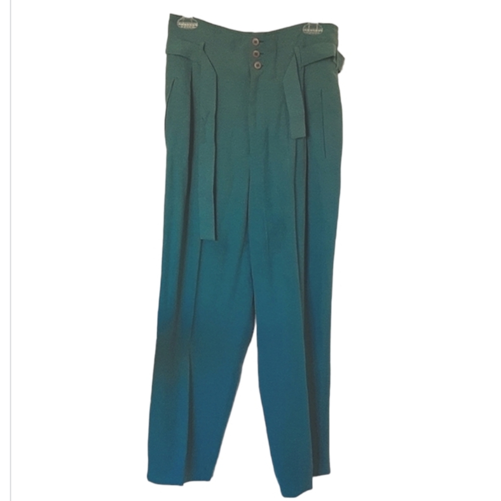 Pierre D'alby Silk High Rise Pants
